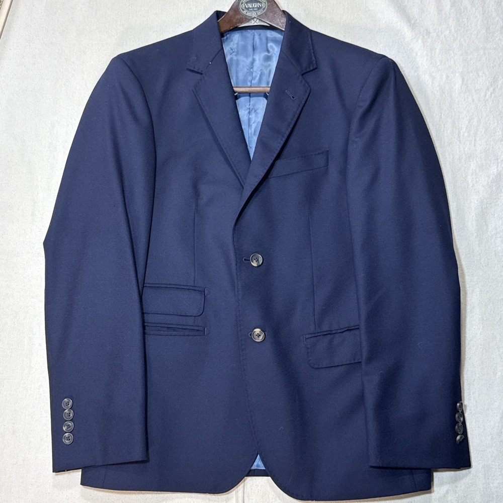 Strong Suit Blazer Mens 38S Blue Wool Flexo Sport Coat Jacket